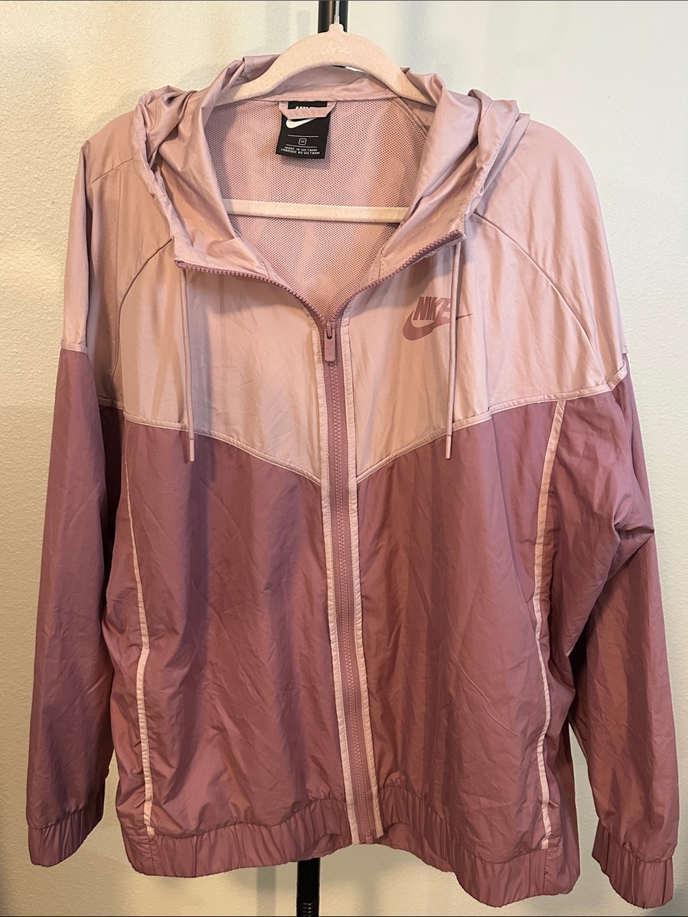 Nike Women's Two-Tone Pink Hooded Jacket